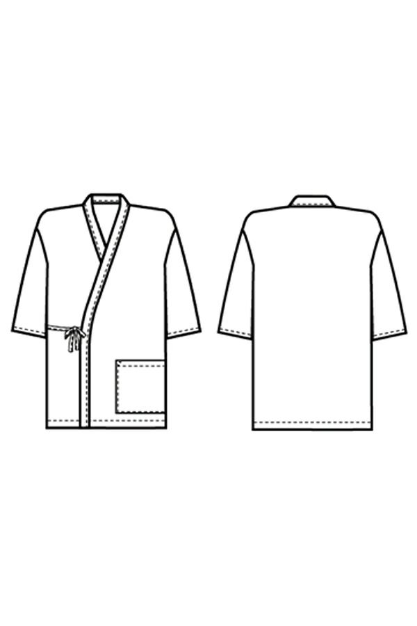 作務衣上衣［男女兼用］　イラスト