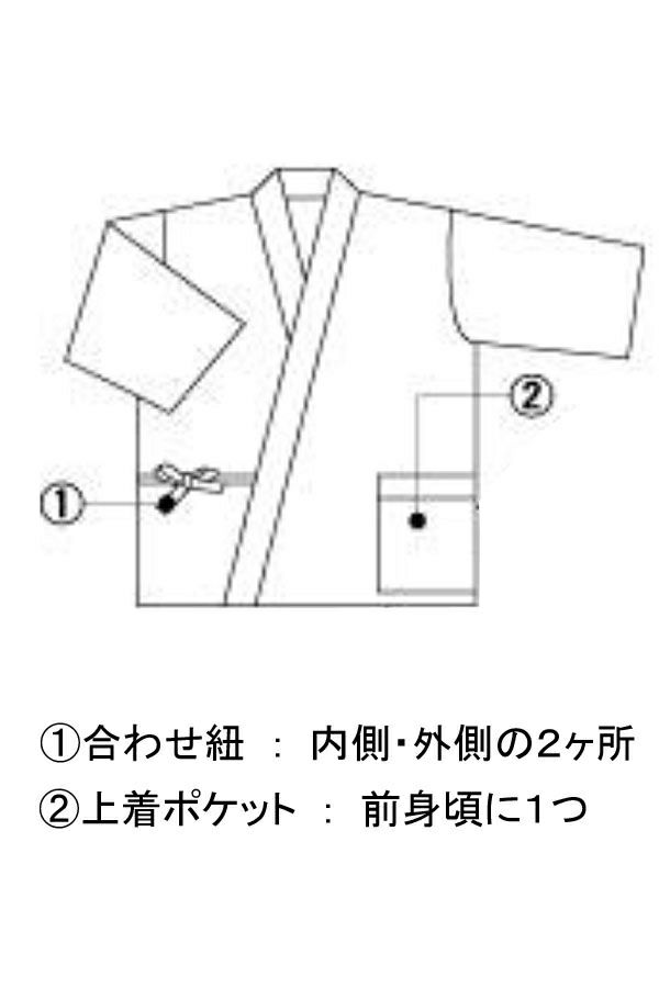 涼しい清涼甚平　男女兼用　イラスト