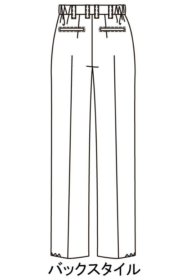 男女兼用パンツ　イラスト　バックスタイル