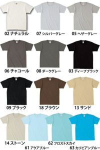 オープンエンド　マックスウェイト　Ｔシャツ　カラー