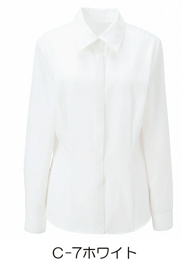 ブラウス長袖　ホワイト