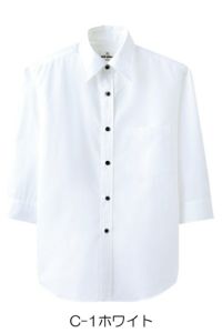 シャツ　七分袖　C-1ホワイト