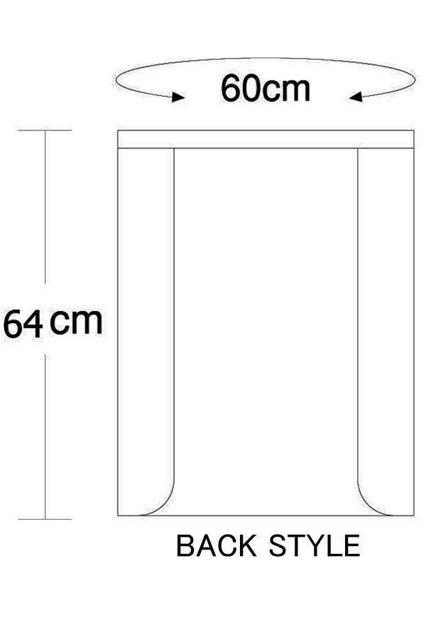 和柄　前掛けサイズ表