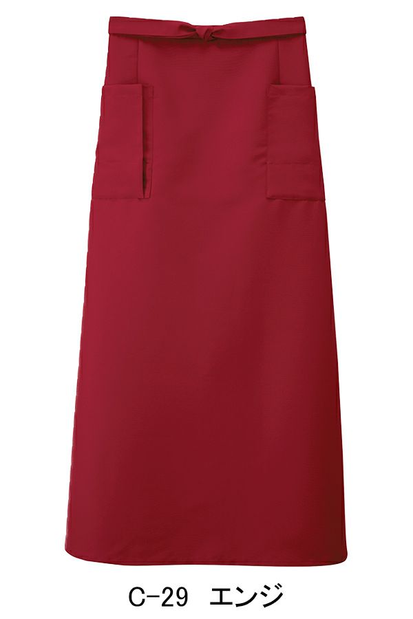 ロングエプロン　男女兼用　C-29　エンジ