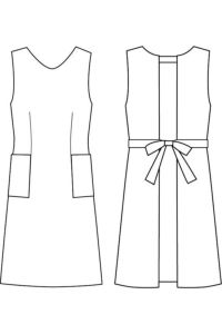 胸当てエプロン　イラスト