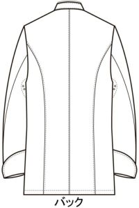 ドレスコックコート　イラスト　バックスタイル