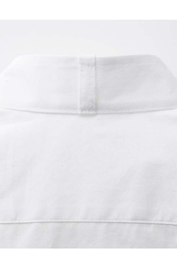 女性ウィングカラーシャツ　衿ループ