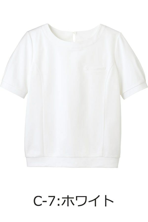 オーバーブラウス　置き取り　ホワイト