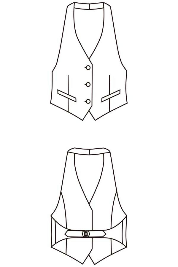 女性カマーベスト　イラスト