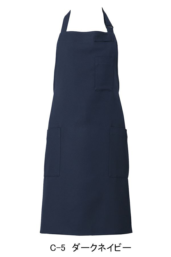 耐塩素加工　首掛けエプロン　ブラック