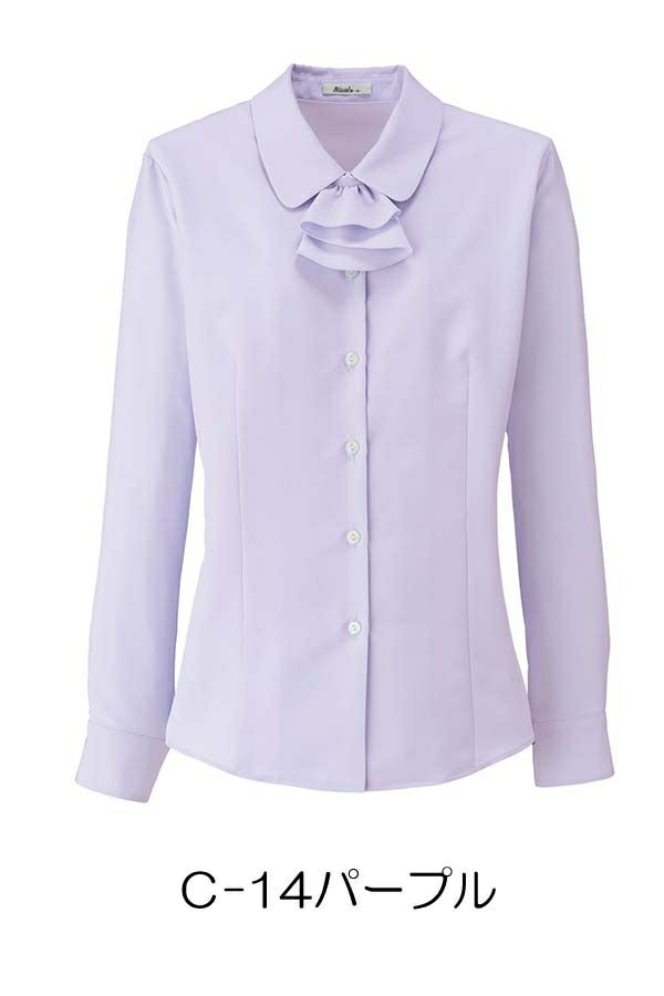 ブラウス長袖　パープル