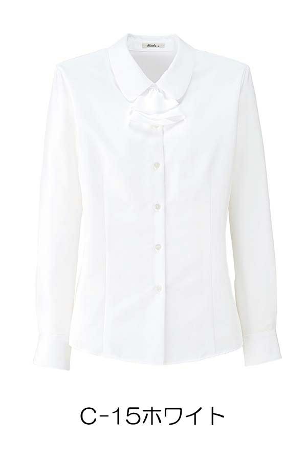 ブラウス長袖　ホワイト