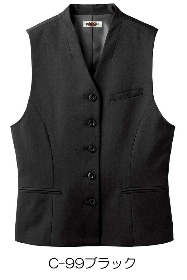 女性ベスト　ブラック