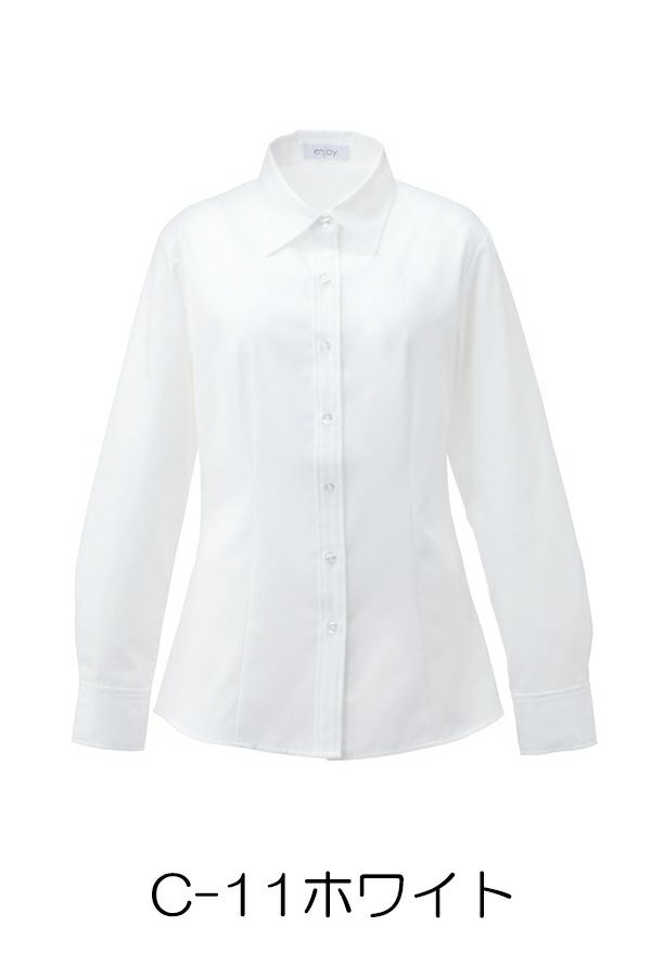 シャツブラウス長袖　ホワイト