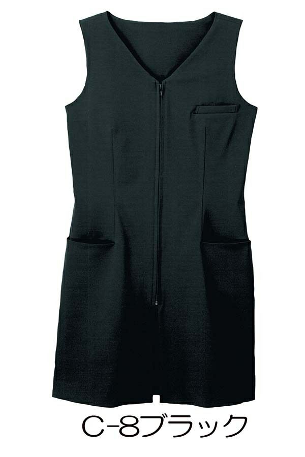 ベスト風エプロン　ブラック