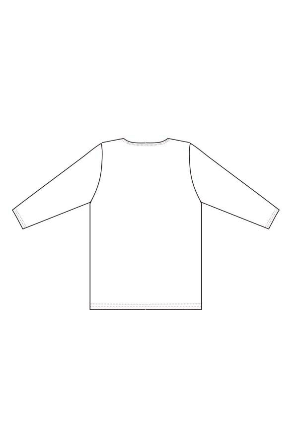 バスクシャツ（七分袖）男女兼用　イラスト