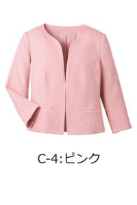 ジャケット　七分袖　ピンク