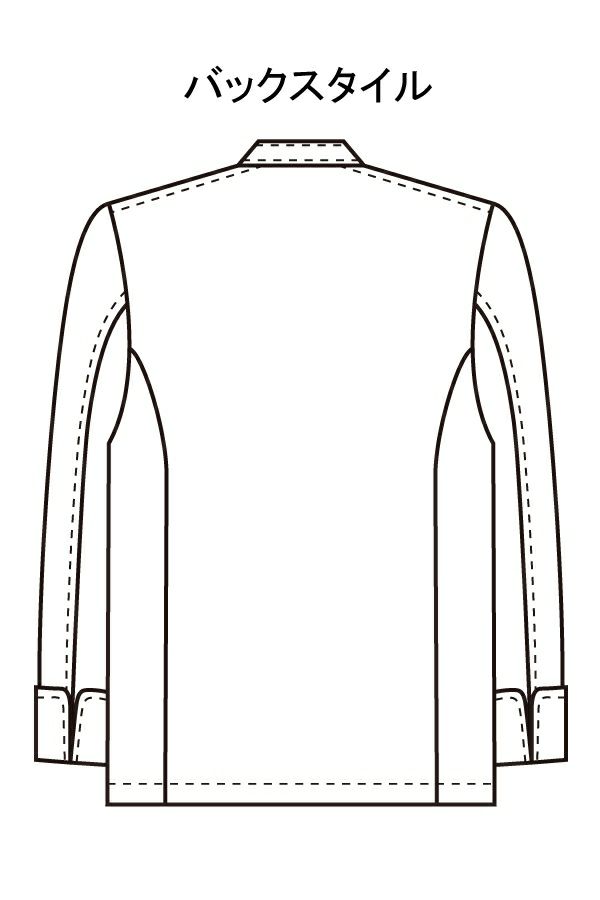 コックコート　イラスト　バックスタイル