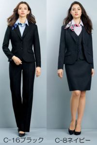 モデル着用　パンツ＆スカートスタイル　ジャケット（ドット柄）　コーデュラ&#174;ファブリック　ホームクリーニング　ストレッチ　静電気防止