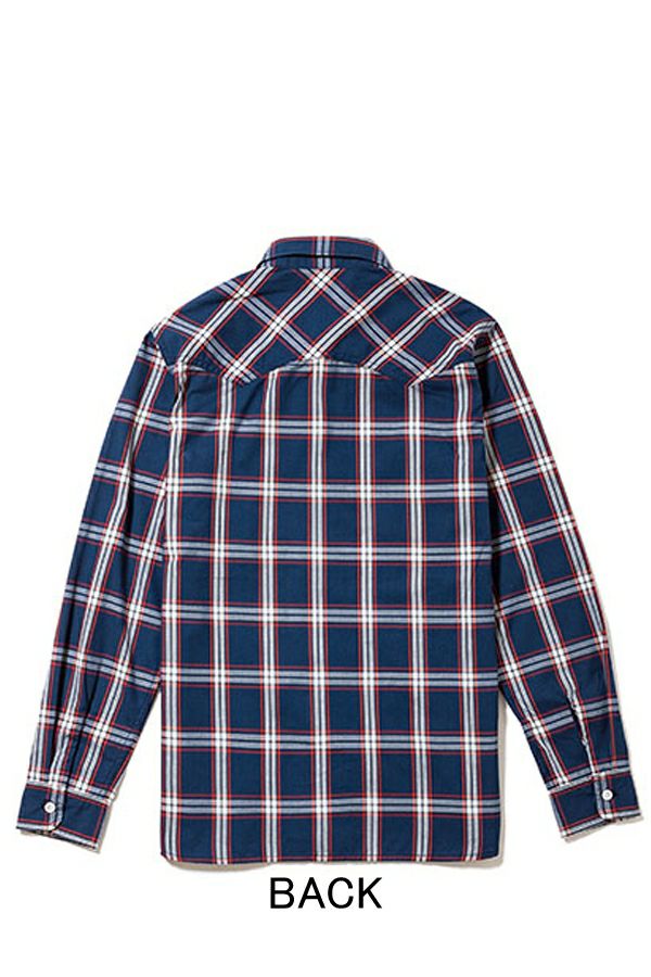 ウエスタンチェックシャツ　バックスタイル