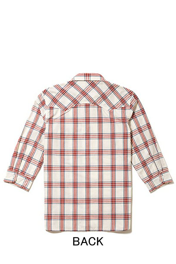 Lee　ウエスタンチェックシャツ（七分袖）［男性］　バックスタイル