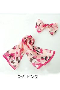 スカーフ＆リボン　ピンク