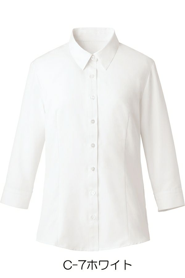 ブラウス七分袖　ホワイト