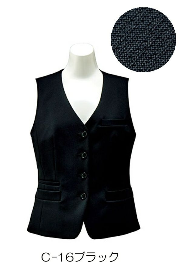 ベスト（無地）　C-16ブラック