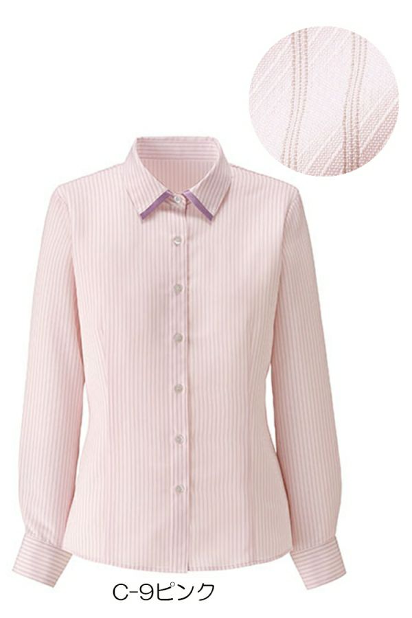 ブラウス長袖　ピンク