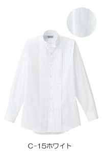 男性ピンタックシャツ　ホワイト