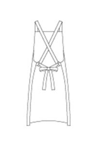 退色防止胸当てエプロン　イラスト