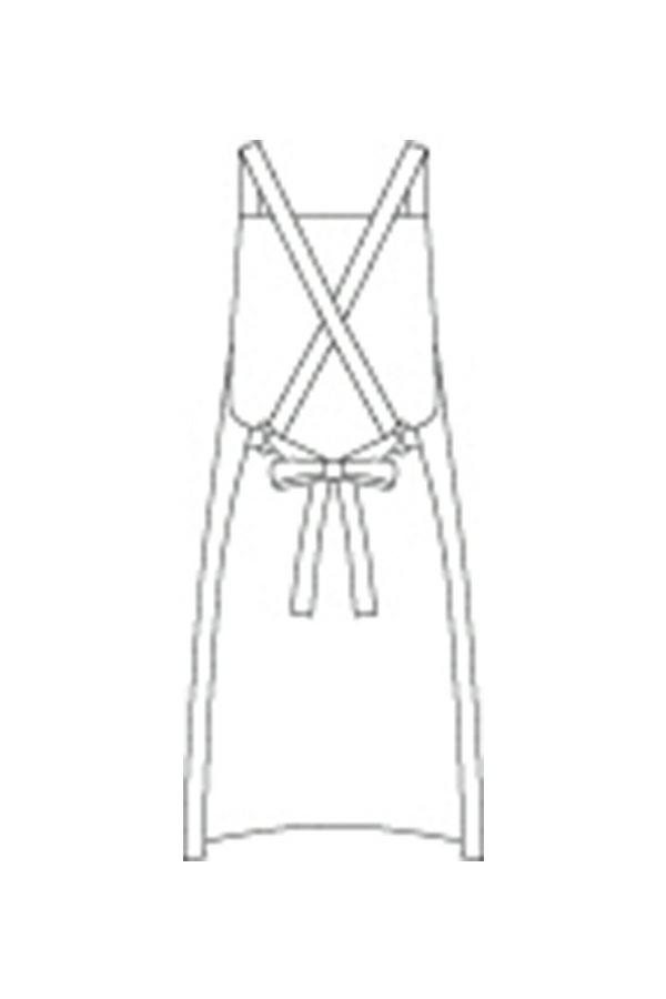 退色防止胸当てエプロン　イラスト