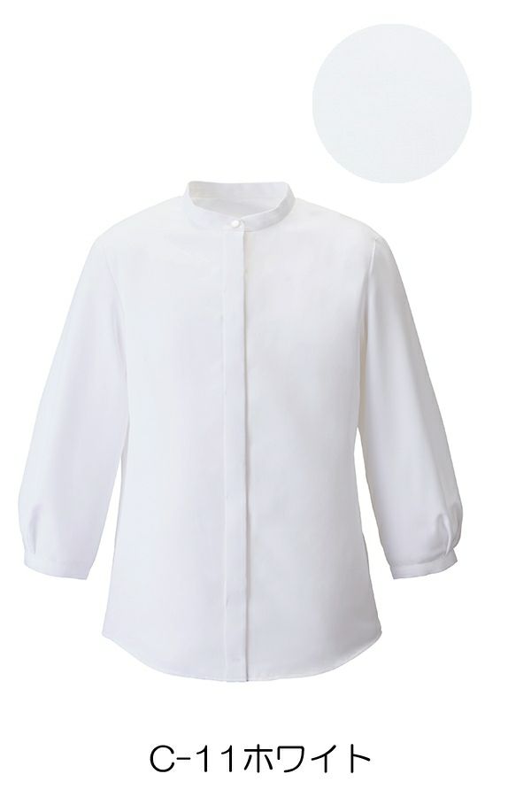 ブラウス七分袖　ホワイト