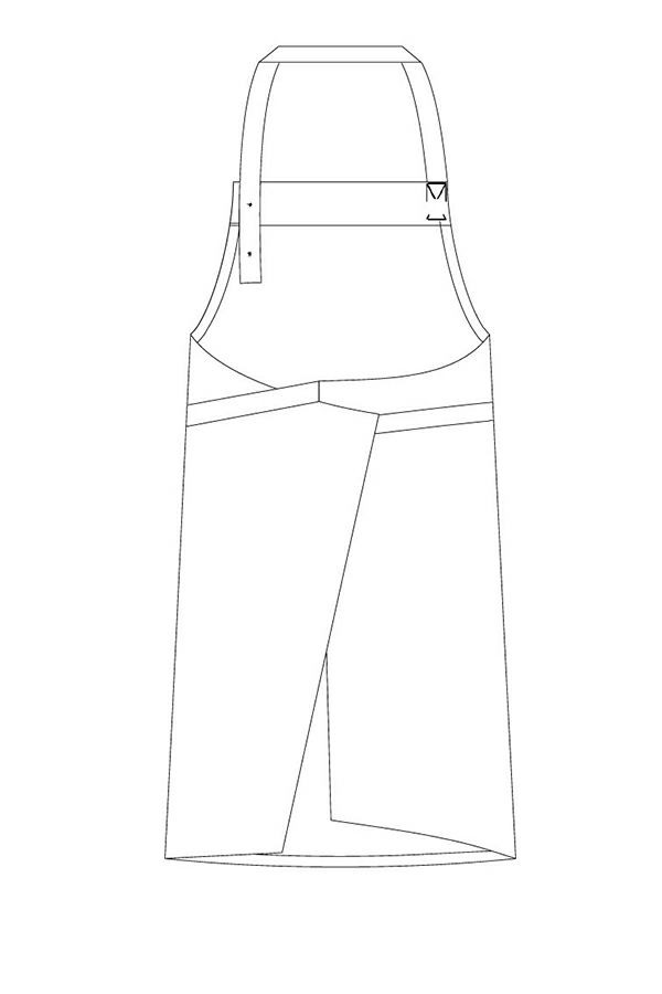 胸当てエプロン（首掛け）　男女兼用　イラスト