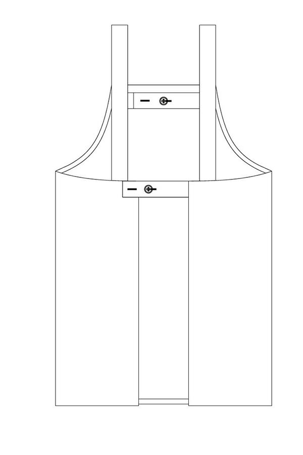 胸当てエプロン（H型）　イラスト