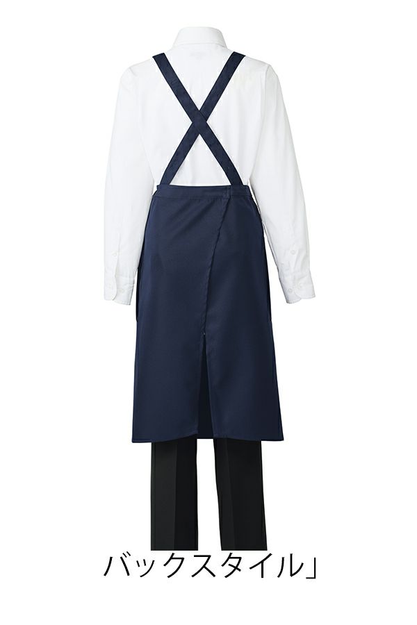 胸当てエプロン　バックスタイル
