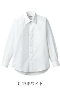 レギュラーカラーシャツ（長袖）　ホワイト
