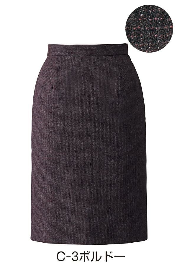 タイトスカート（無地）　C-3ボルドー