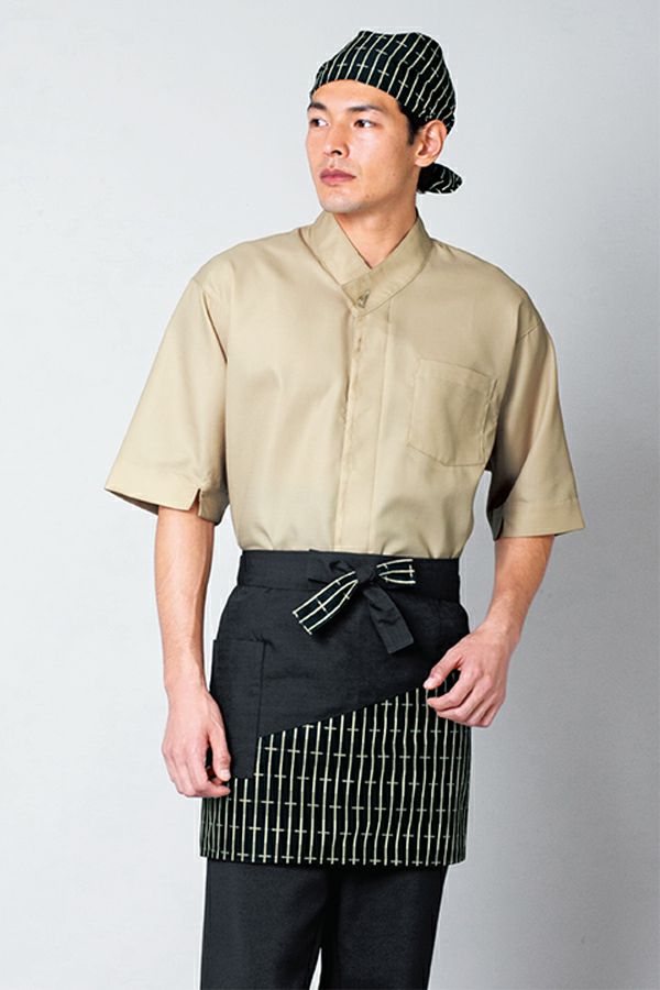 和風ショート前掛け　和風シャツ