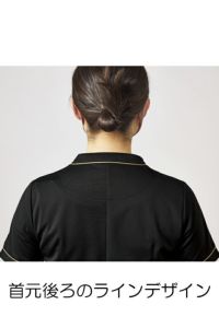 女性ジャケット半袖　首後ろラインデザイン