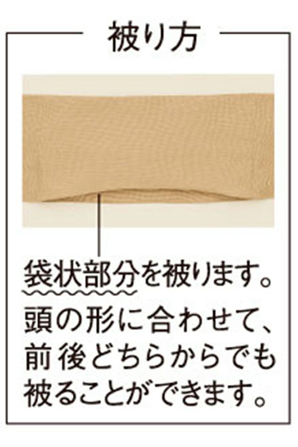 バンダナキャップ　かぶり方