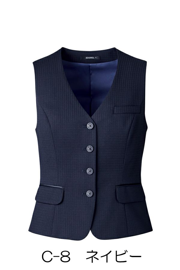 べスト（ストライプ）　C-8ネイビー