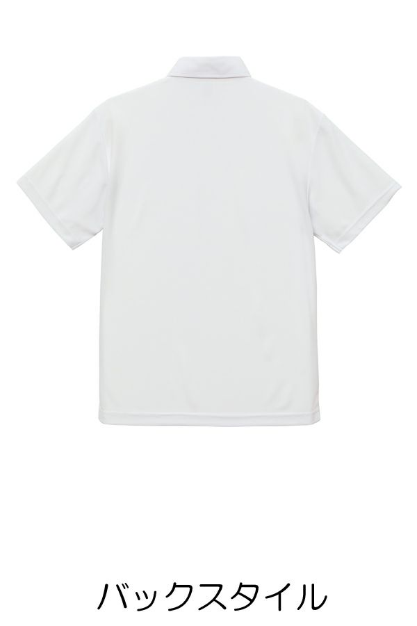 ボタンダウンポロシャツ半袖　バックスタイル