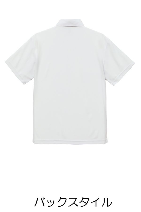 ボタンダウンポロシャツ半袖　バックスタイル