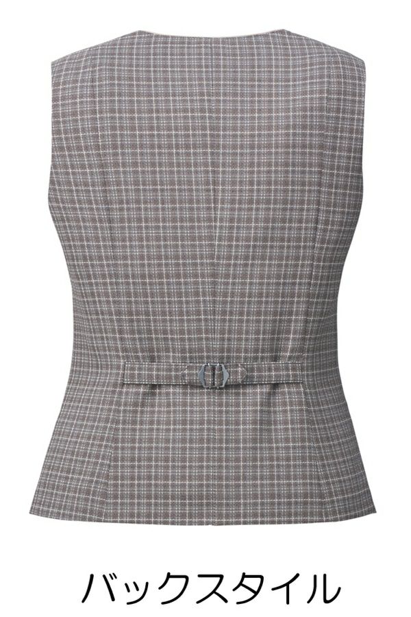 べスト（チェック）　バックスタイル