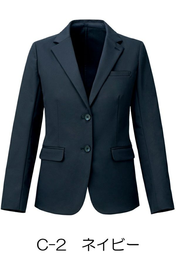 ジャケット長袖（無地）　C-2ネイビー