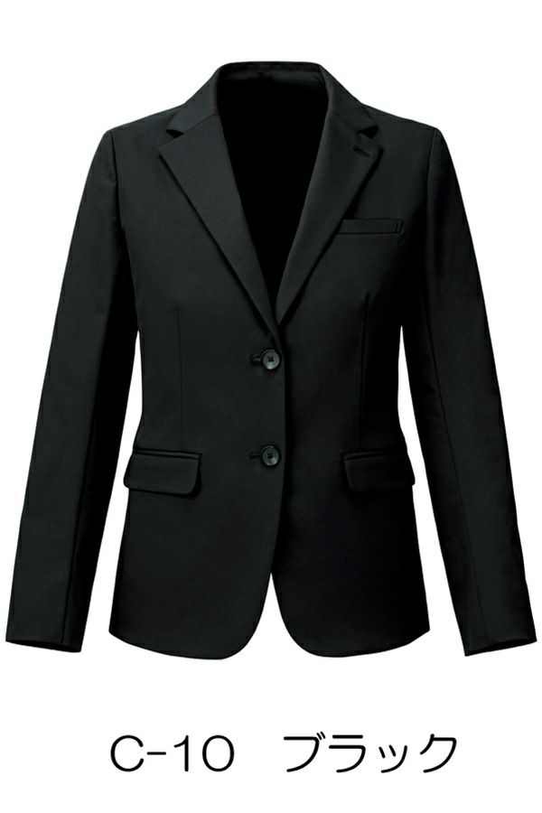 ジャケット長袖（無地）　C-10ブラック