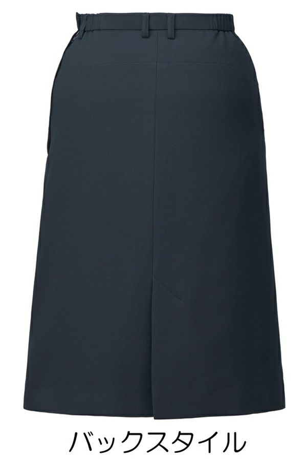 セミタイトスカート（無地）　バックスタイル