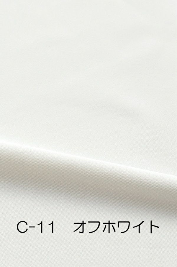 スタンドカラーブラウス（八分袖）　オフホワイト