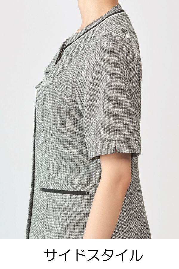 オーバーブラウス半袖　サイド